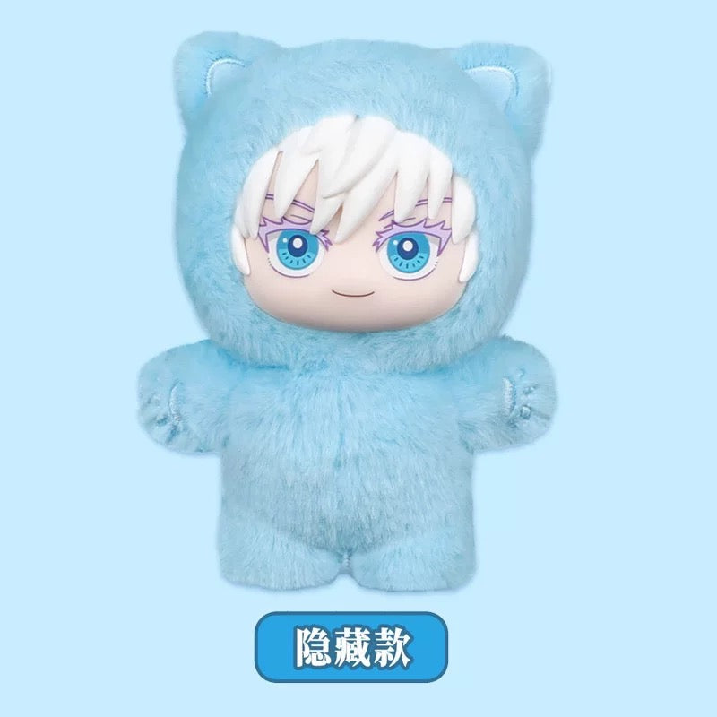 Eaki X Jujutsu Kaisen Part 1 Series Limited Edition | Cat Ear Plushie Satoru Geto Suguru Nanami Ieiri Shoko Fushiguro Toji Haibara Yu - Vinyl Face Plush Doll Figure Keychain Collectable Toys Mystery Blind Box