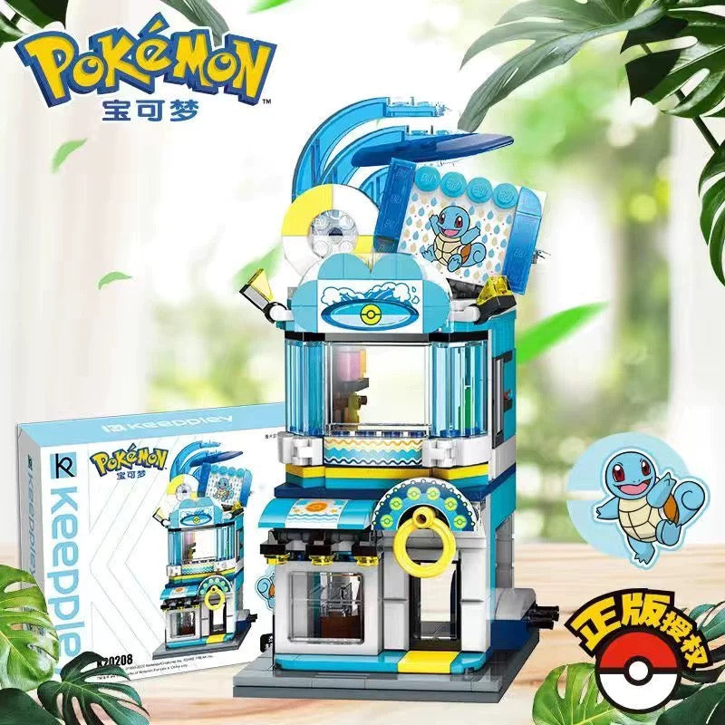 Pokemon Style Fun Shopping Street | Pikachu Charmander Squartle Bulbasaur - Building Blocks Toy Collections KawaiiGiftLand