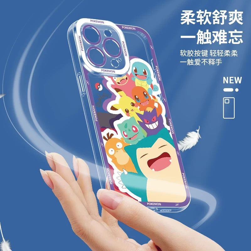 Japan Cartoon Pokemon Be with you Version | All Around you & Smile to you - iPhone Case PLUS SE2 XS XR X 11 12 13 14 15 16 16e 17 17e Pro Promax 12mini 13mini