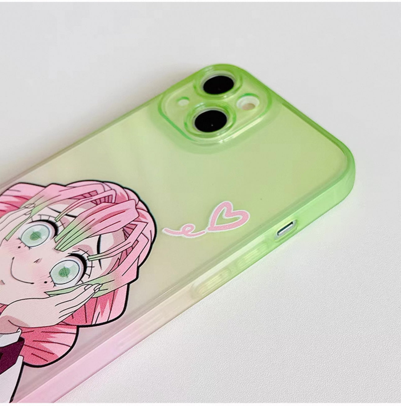 Japanese Anime Kimetsu no Yaiba Demon Slayer| Kanroji Mitsuri Love Hashira - iPhone Case 7 8 PLUS SE2 XS XR X 11 12 13 14 Pro Promax 12mini 13mini KawaiiGiftLand