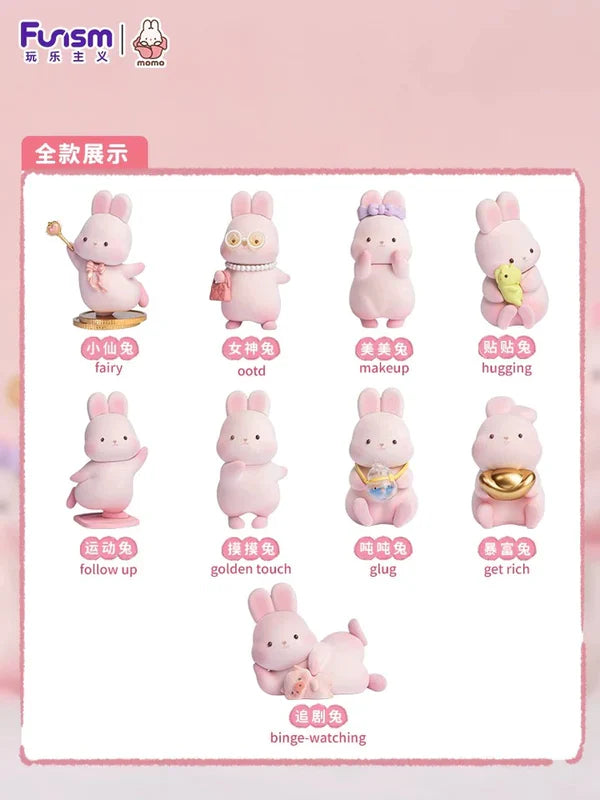 Blind Box Kawaii Lovely Characters Momo Bunny Daily -Toy Collection