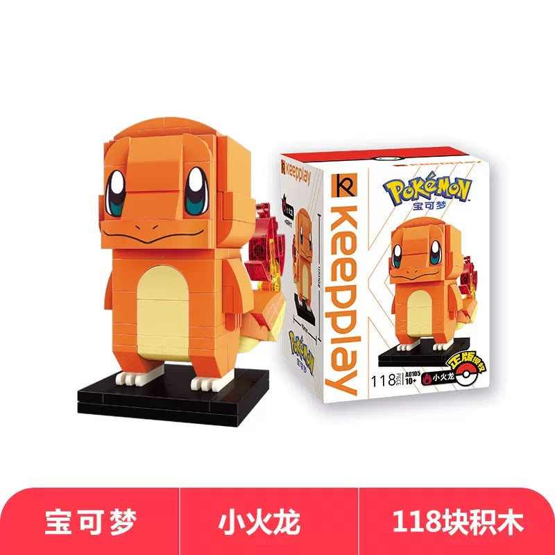 Pokemon Character Build Blocks | Pikachu Charmander Squartle Bulbasaur Eevee Psyduck - Building Blocks Toy Collections KawaiiGiftLand