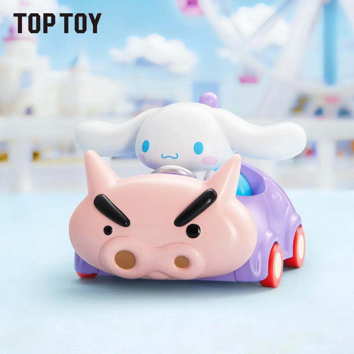 Cinnamoroll Bumper Car movable figure from the TOPTOY Cinnamoroll x Crayon Shin-chan Wonderland Series