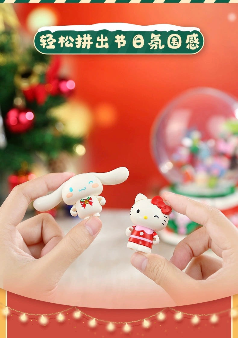 Sanrio Merry Christmas Music Box | Hello Kitty Cinnamoroll - Limited Edition Building Blocks Toy Collections KawaiiGiftLand
