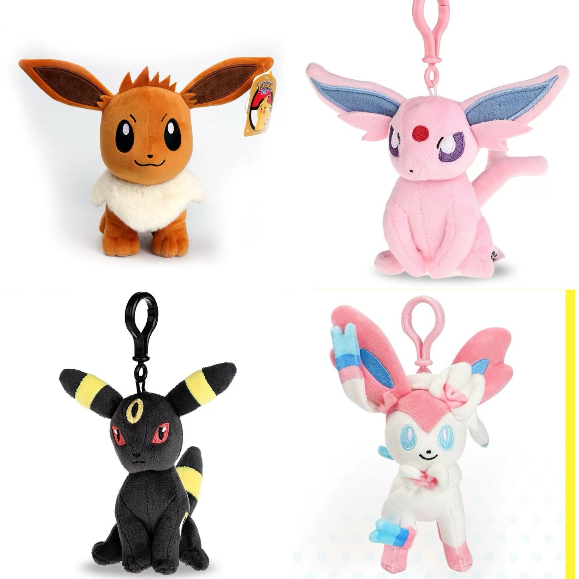 Japan Cartoon Pokemon Eevee Evolve Keychain | Eevee Espeon Umbreon Sylveon - Mascot Plush Doll  Kawaii Decoration
