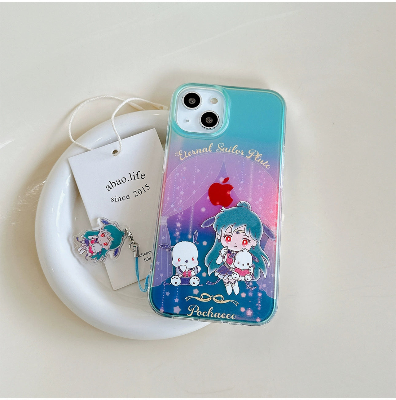 Japanese Cartoon iPhone Case with Strap | Laser Sailor Girl X Little Twin Stars Pochacco - iPhone Case Phone Case 7 8 PLUS SE2 XS XR X 11 12 13 14 15 16 Pro Promax 12mini 13mini KawaiiGiftLand