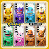 Japan Cartoon Pokemon Fun 3D Print Game Console Version Colour Silicon Case | Pikachu Bulbasaur Squirtle Charmander Psyduck Jigglypuff Eevee Gengar - Phone Case Samsung Galaxy S26 S25 S24 S23 S22 S21 FE Ultra Edge