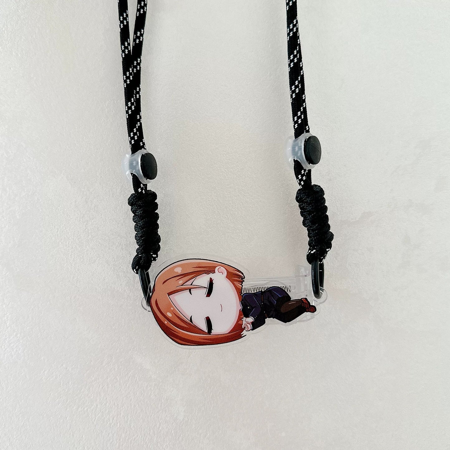 Japanese Anime Jujutsu Kaisen Phone Back Clip with Phone Lanyard | Satoru Yuji Megumi Nanami Kugisaki Nobara Inumaki Toge Zenin Maki Panda - for All Smart Phones KawaiiGiftLand
