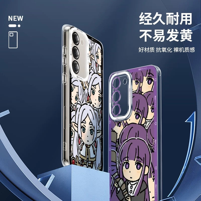 Japanese Anime FRIEREN Cute Drawing Full Screen Style | Frieren Himmel Fern Stark 4 Styles - Phone Case Samsung Galaxy S26 S25 S24 S23 S22 S21 FE Ultra