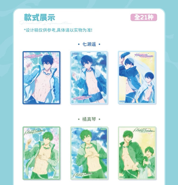Japanese Anime Free! Iwatobi Swim Club Colourful Child & Teenage Series Card Part 2 | Haruka Makoto Rin Nagisa Rei Kirishima Sosuke - Cute Kawaii Item Blind Bag