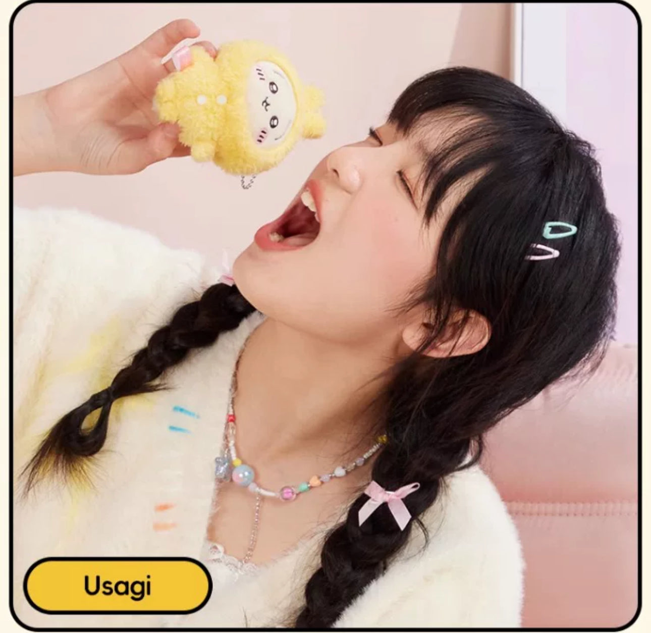 ChiiKawa X Miniso | ChiiKawa Hachiware Usagi Pajamas Keychain - Kawaii items Room Decoration doll KawaiiGiftLand