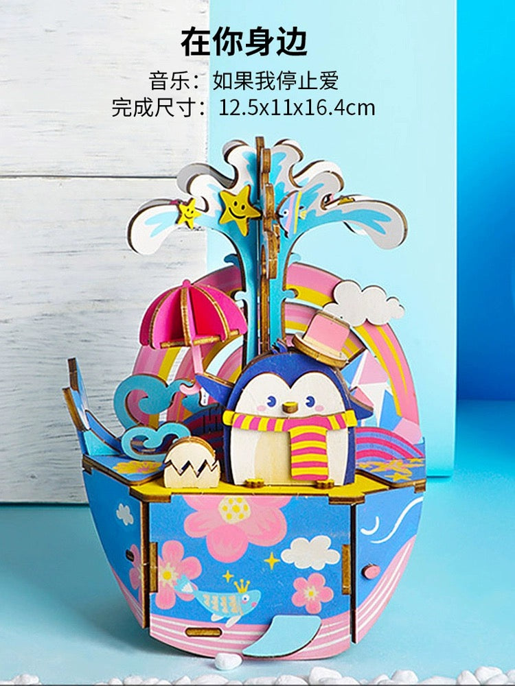Craft Kits Wooden Music Box | Playful & Fun - DIY Handmade Mini World Miniature Gift