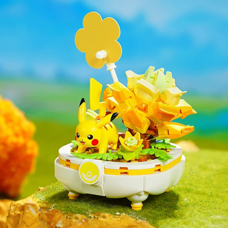Pokemon Flowerpot Potted Plant Part 2 | Pikachu Togepi Sylveon Sprigatito Fuecoco Quaxly - Building Blocks Toy Collections KawaiiGiftLand