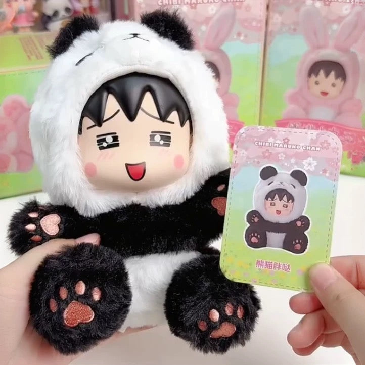 Chibi Maruko Chan Fluffy Animal Part 1 Series Vinyl Plush Doll | Fawn Bunny Panda Tiger Capybara Bear - Vinyl Face Plush Doll Figure Keychain Collectable Toys Mystery Blind Box
