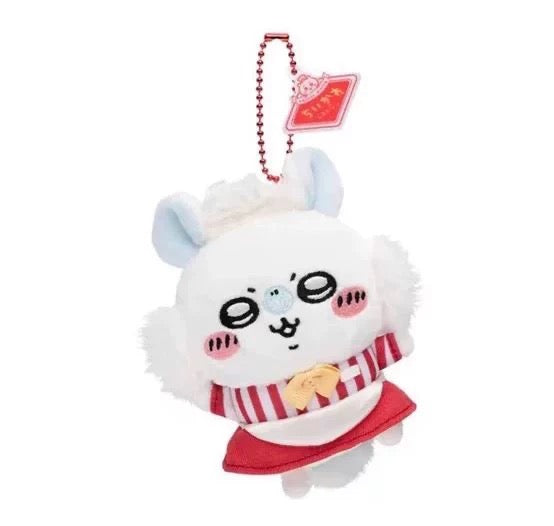 Free Gift : Japan ChiiKawa Restaurant Serise | ChiiKawa Hachiware Usagi Momonga Kurimanju Rakko Shisa Crab - Mini Plush Doll 10cm Keychain KawaiiGiftLand