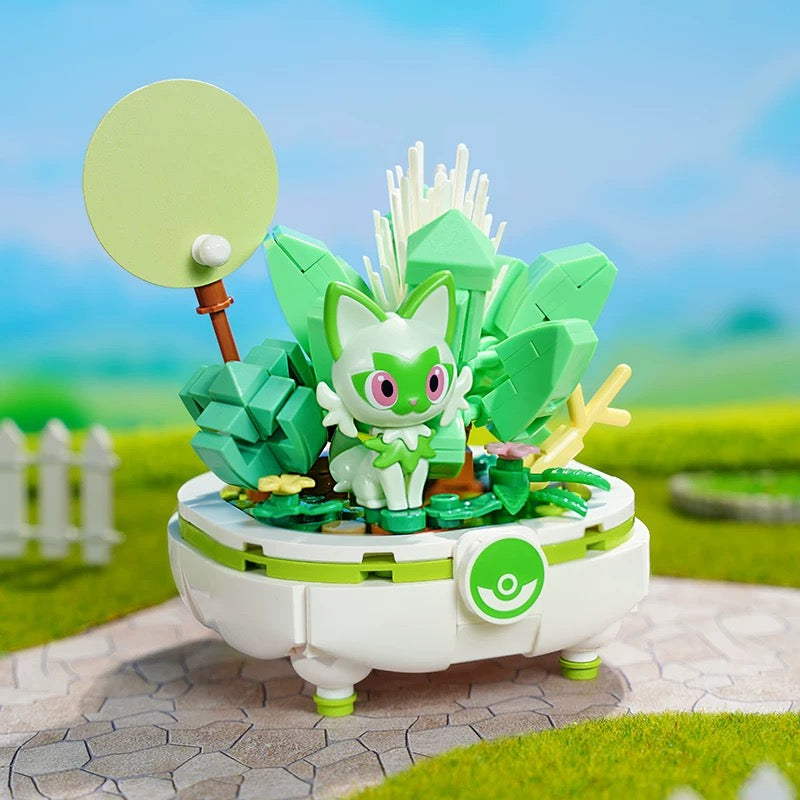 Pokemon Flowerpot Potted Plant Part 2 | Pikachu Togepi Sylveon Sprigatito Fuecoco Quaxly - Building Blocks Toy Collections KawaiiGiftLand
