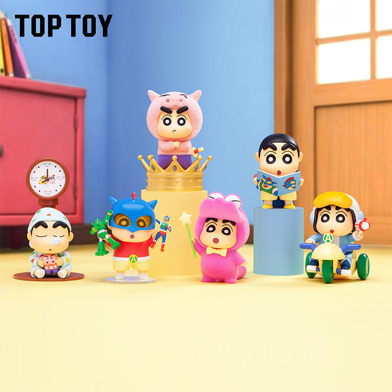Crayon Shin-chan Dynamic Toy City Series full set of six blind box figures display