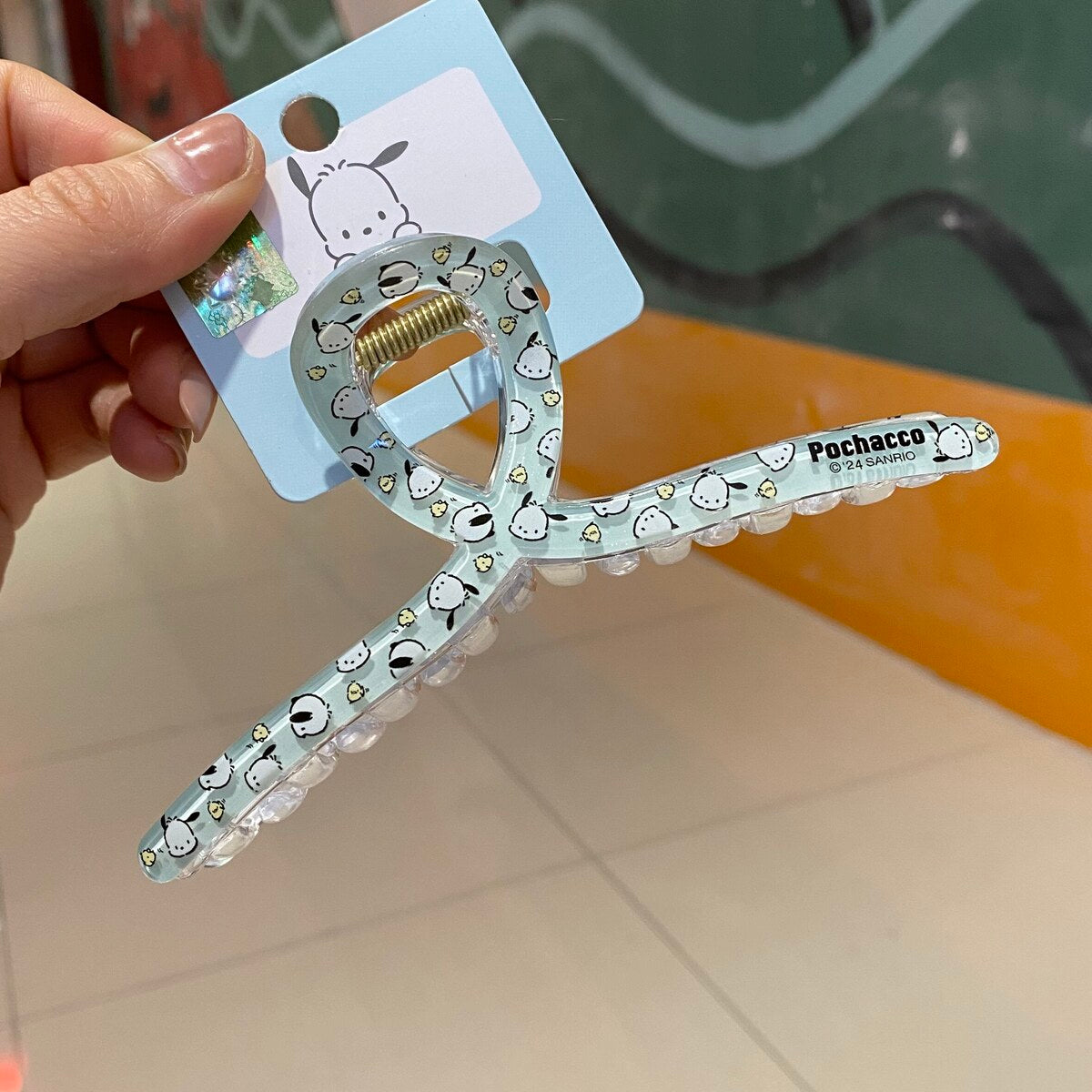Pochacco large bow butterfly claw clip 13cm