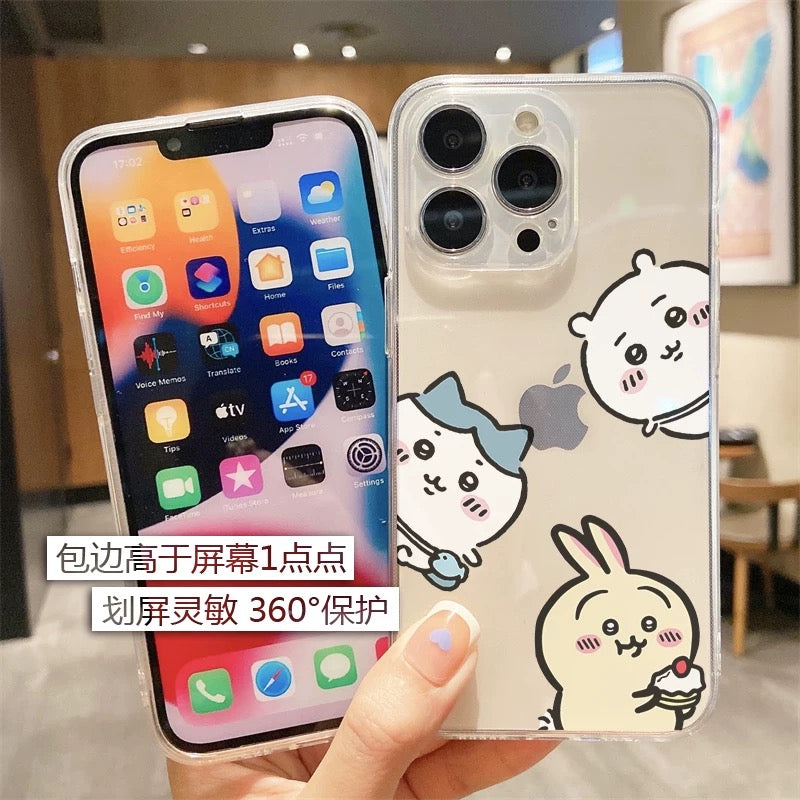 Japanese Cartoon Chiikawa Clean Case | Happy Merry Christmas Tree Angel Stars - Phone Case Samsung Galaxy S26 S25 S24 S23 S22 S21 FE Ultra