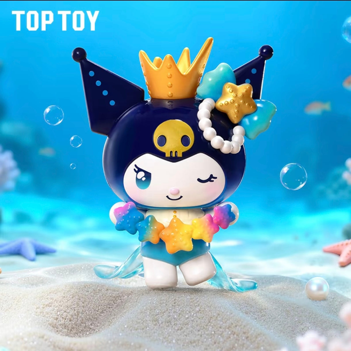 TOPTOY x Sanrio Kuromi Deep Sea Mystery Series Blind Box – Kawaii Mermaid Collectible Figure & Gothic Desk Decor