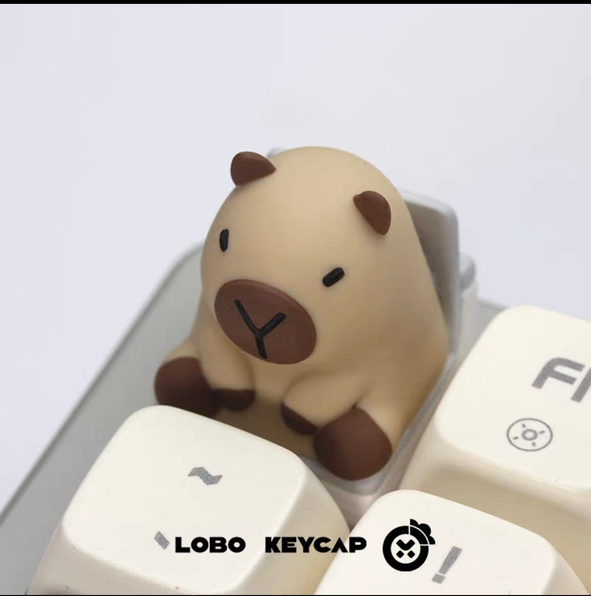 Lobo Cute Capybara Artisan Keycaps – Hand-Cast Resin Kawaii Mechanical Keyboard Accessories & Desk Decor