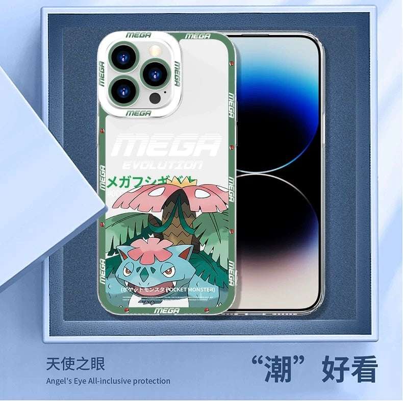 Japan Cartoon Pokemon Mega Evolution | Gardevoir - iPhone Case 6 7 8 PLUS SE2 XS XR X 11 12 13 14 15 16 16e Pro Promax 12mini 13mini