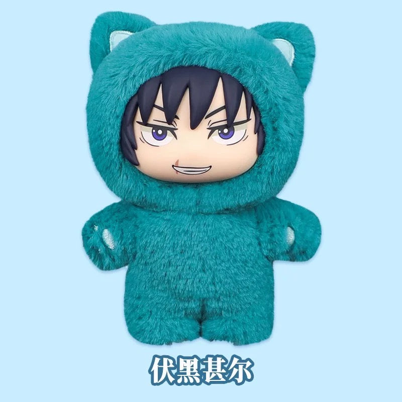 Eaki X Jujutsu Kaisen Part 1 Series Limited Edition | Cat Ear Plushie Satoru Geto Suguru Nanami Ieiri Shoko Fushiguro Toji Haibara Yu - Vinyl Face Plush Doll Figure Keychain Collectable Toys Mystery Blind Box