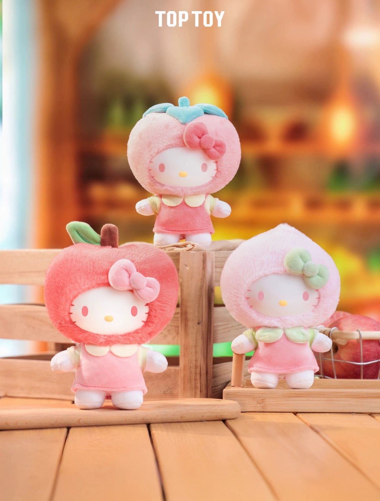 TopToy Sanrio Characters Hello Kitty | Fruity Paradise Apple Pineapple Peach Strawberry Mangosteen Blueberry - Collectable Toys Mystery Blind Box