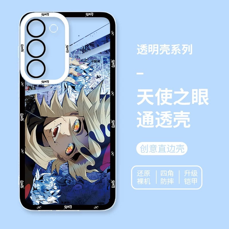 Japanese Anime Kimetsu no Yaiba Demon Slayer Horizontal Version | Kokushibou Tsugikuni Michikatsu Douma Gyoumei Sanemi Kanao Rengoku Uzui Nezuko - Phone Case Samsung Galaxy S26 S25 S24 S23 S22 S21 FE Ultra Edge