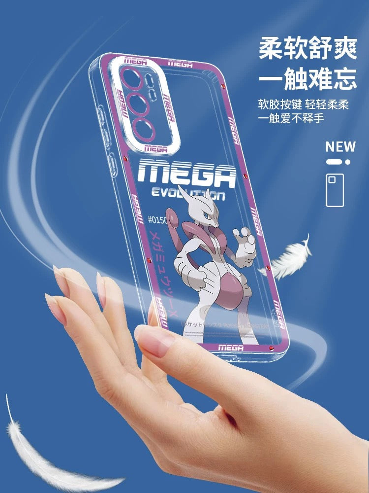 Japan Cartoon Pokemon Mega Evolution | Rayquaza Lucario Gengar Charizard X Y Tyranitar Scizor Metagross - Phone Case Samsung Galaxy S26 S25 S24 S23 S22 S21 FE Ultra Edge
