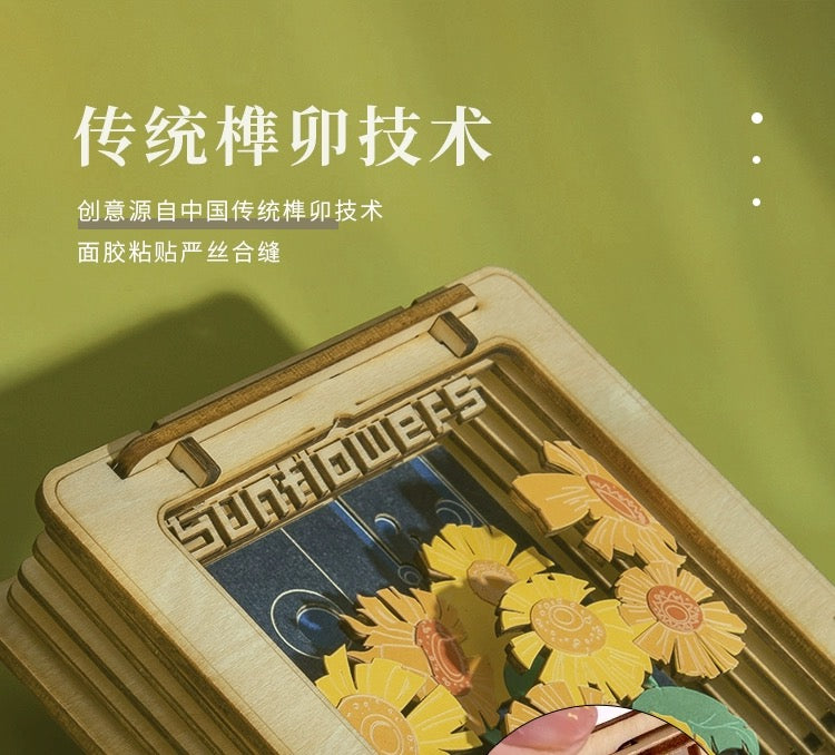 DIY Wooden Jigsaw Puzzle Multi-Purpose World Famous Paintings | SunFlower - Art Frame Home Decoration Gift