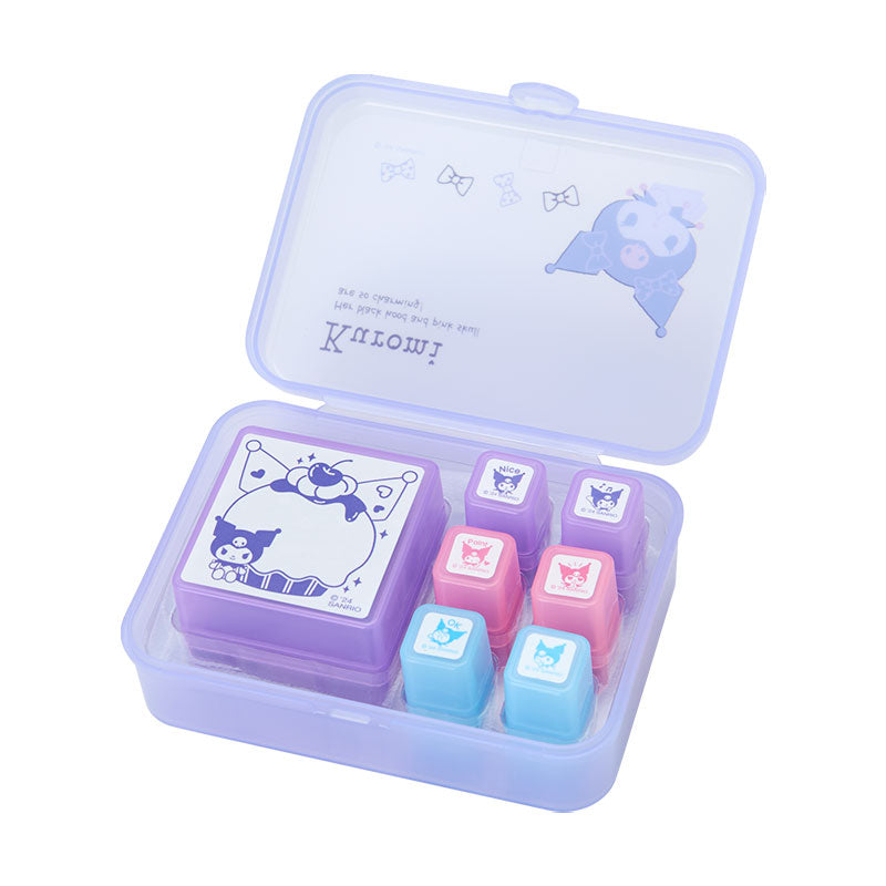 Sanrio Japan Kuromi Stamp Set with Oil Ink - Kawaii Stationery KawaiiGiftLand