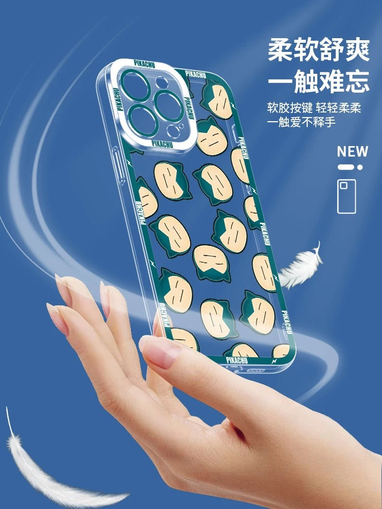 Japan Cartoon Pokemon Full Happy Face Verison | Charmander - iPhone Case 6 7 8 PLUS SE2 XS XR X 11 12 13 14 15 16 16e Pro Promax 12mini 13mini - KawaiiGiftLand