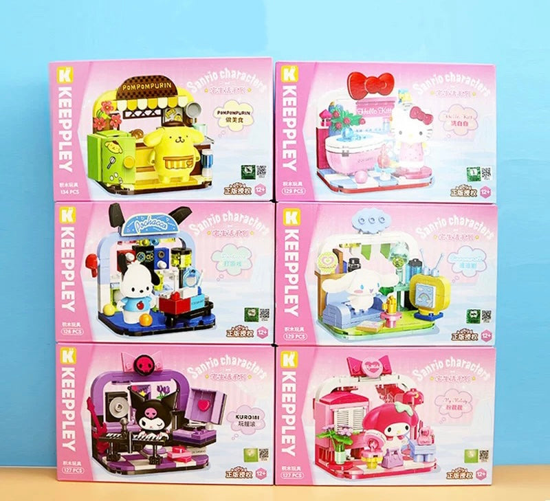 Sanrio Home Life Series | Hello Kitty My Melody Kuromi Cinnamoroll Pompompurin Pochacco -  Building Blocks Toy Collections