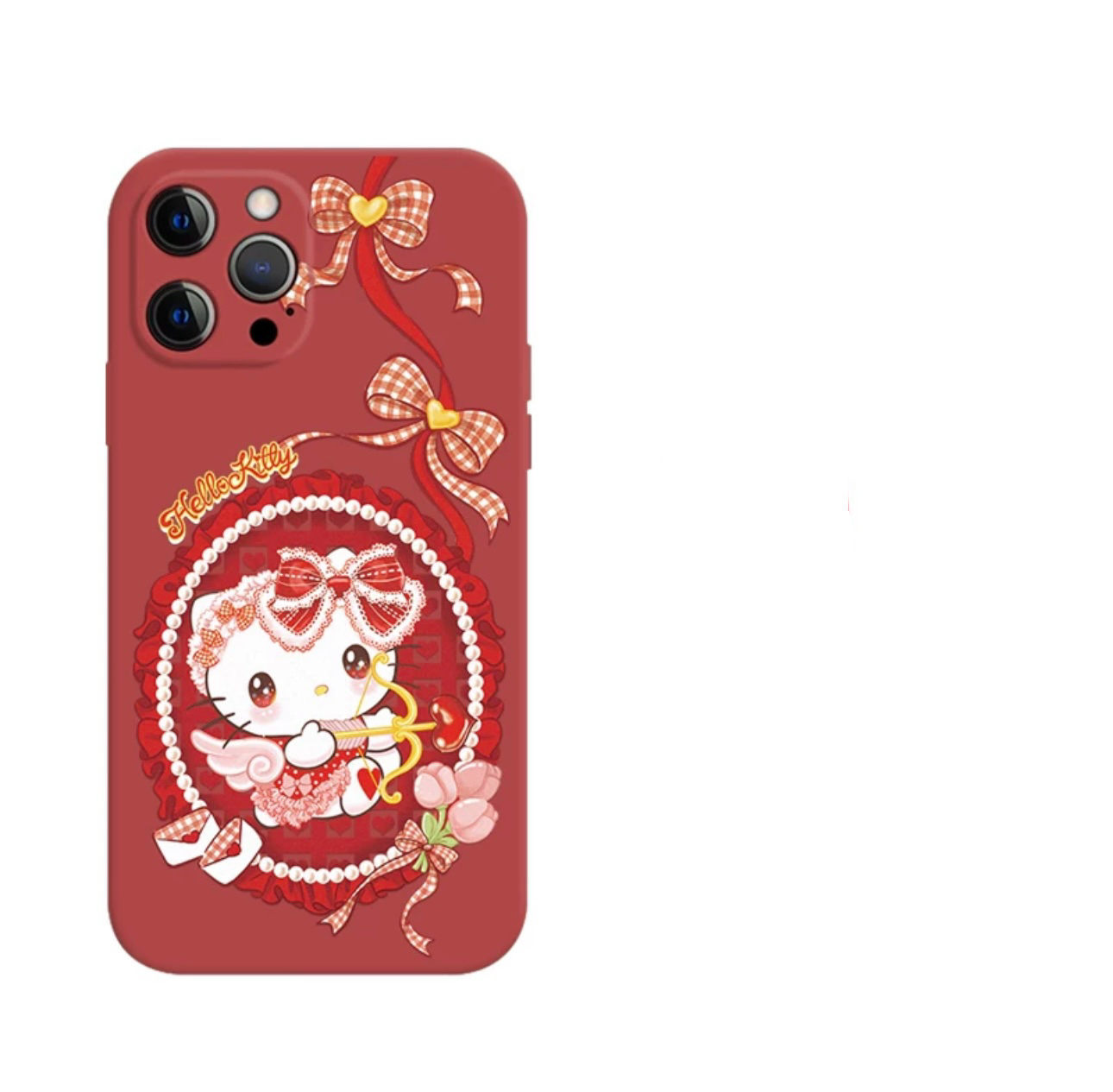 Japanese Cartoon Sanrio Sweet Angel | Hello Kitty Laser Colour Clear - iPhone Case 11 12 13 14 15 16 Pro Promax KawaiiGiftLand
