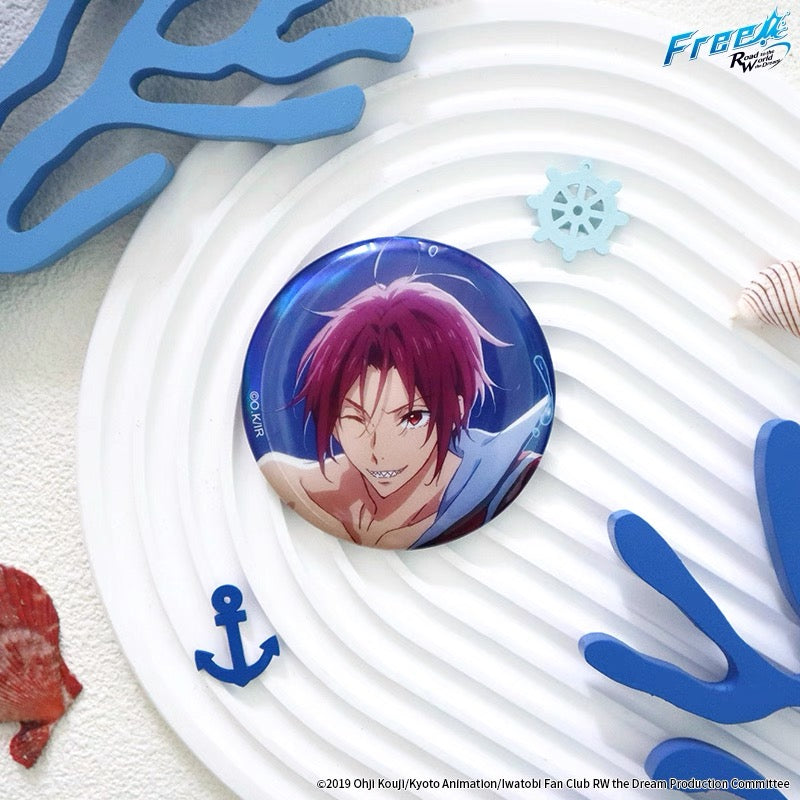 Japanese Anime Free! Iwatobi Swim Club Play Water Series Fridge Magnets | Haruka Makoto Rin Kirishima Sosuke - Cute Kawaii Item Blind Bag