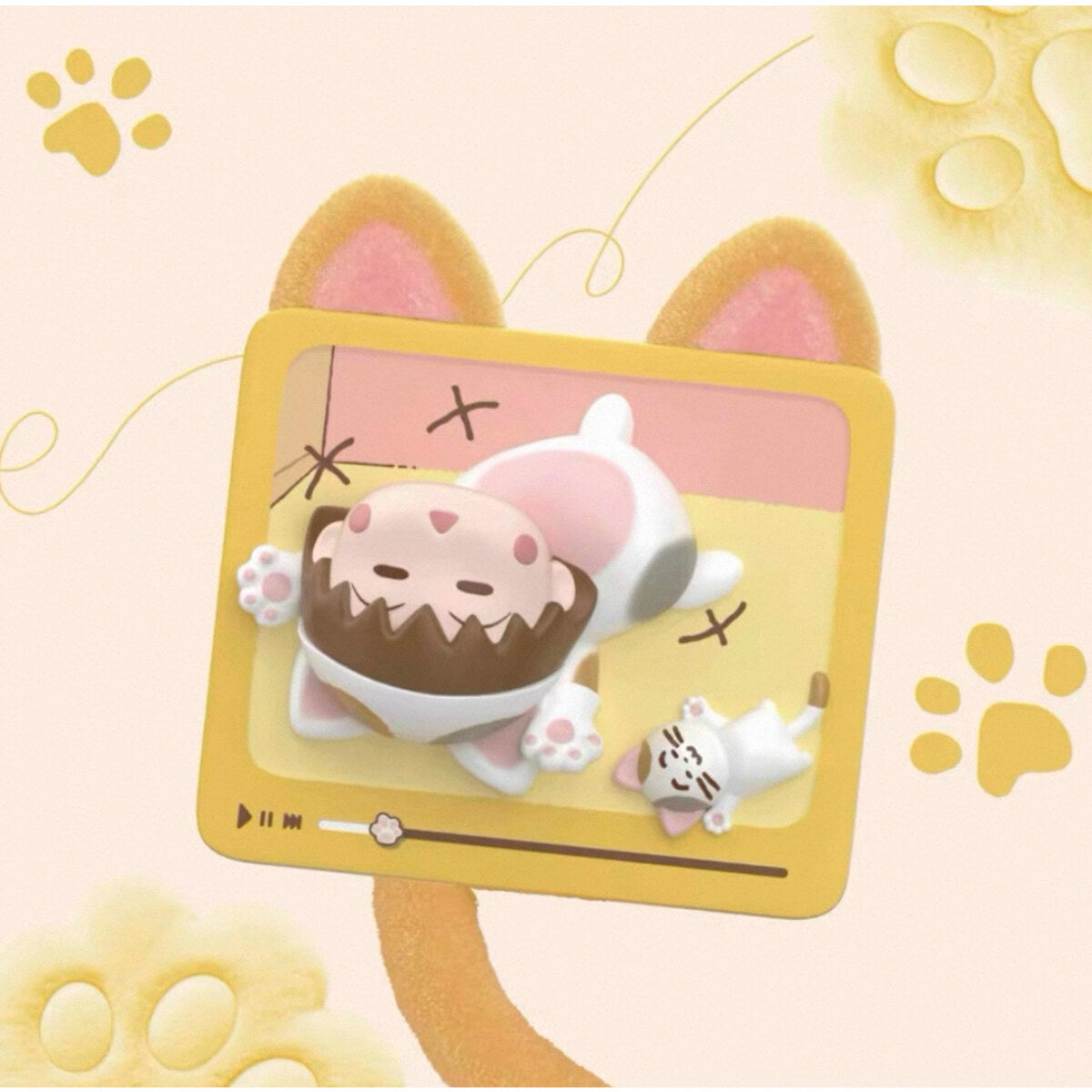 Lazy Moments design - Chibi Maruko-chan cat-ear fridge magnet blind box figure