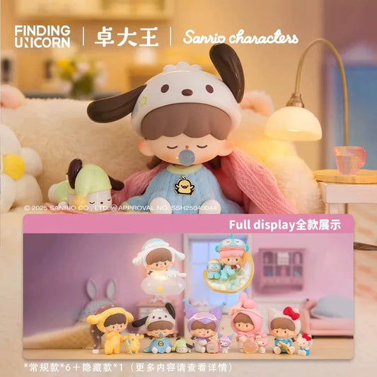 zZoton x Sanrio Characters Preparation Before Bedtime | Hello Kitty My Melody Kuromi Cinnamoroll Pompompurin Pochacco Hangyodon - Collectable Toys Mystery Blind Box