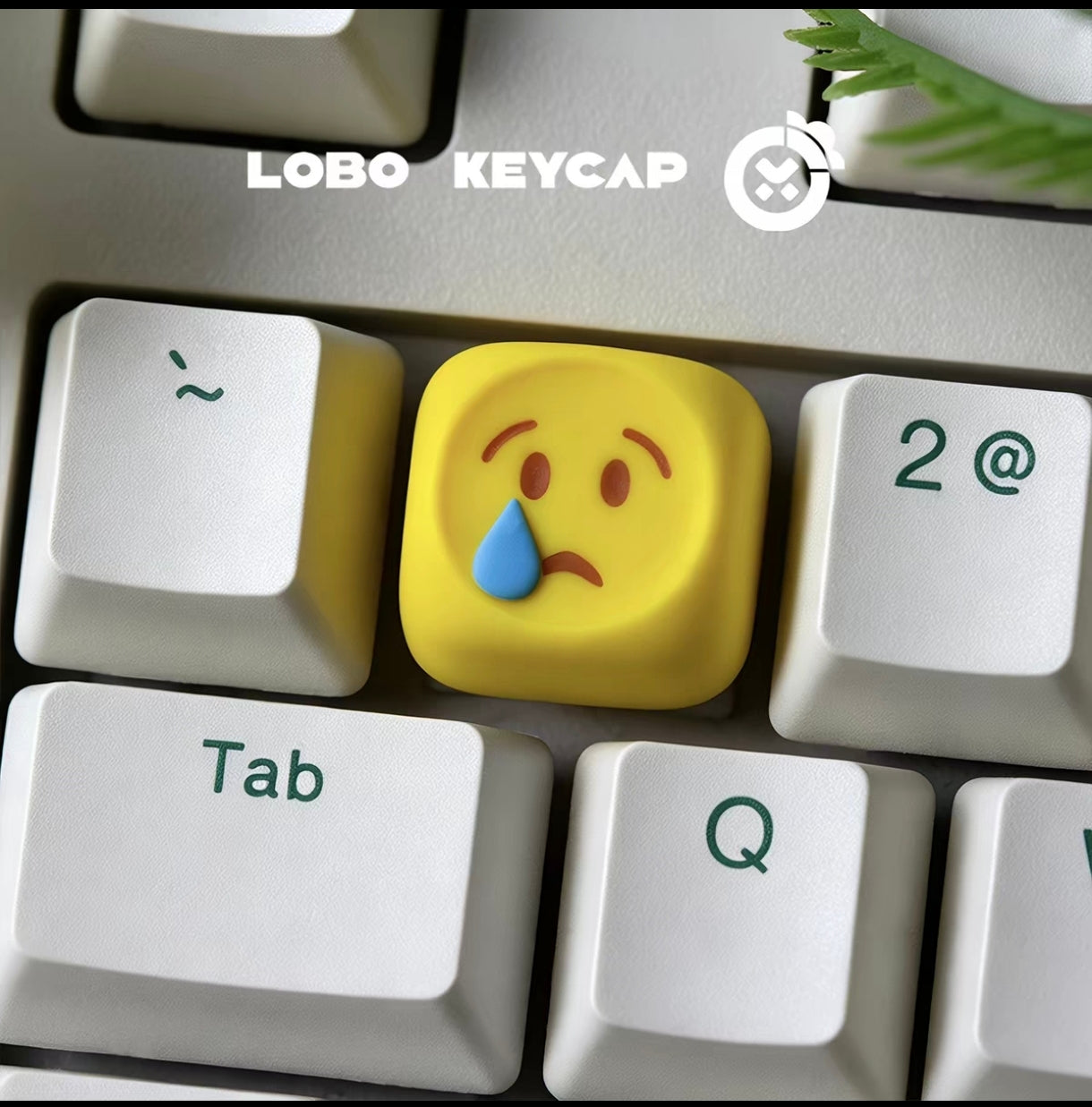 Lobo Funny Emoji Expression Artisan Keycaps – Hand-Cast Resin Meme Mechanical Keyboard Accessories & Desk Decor