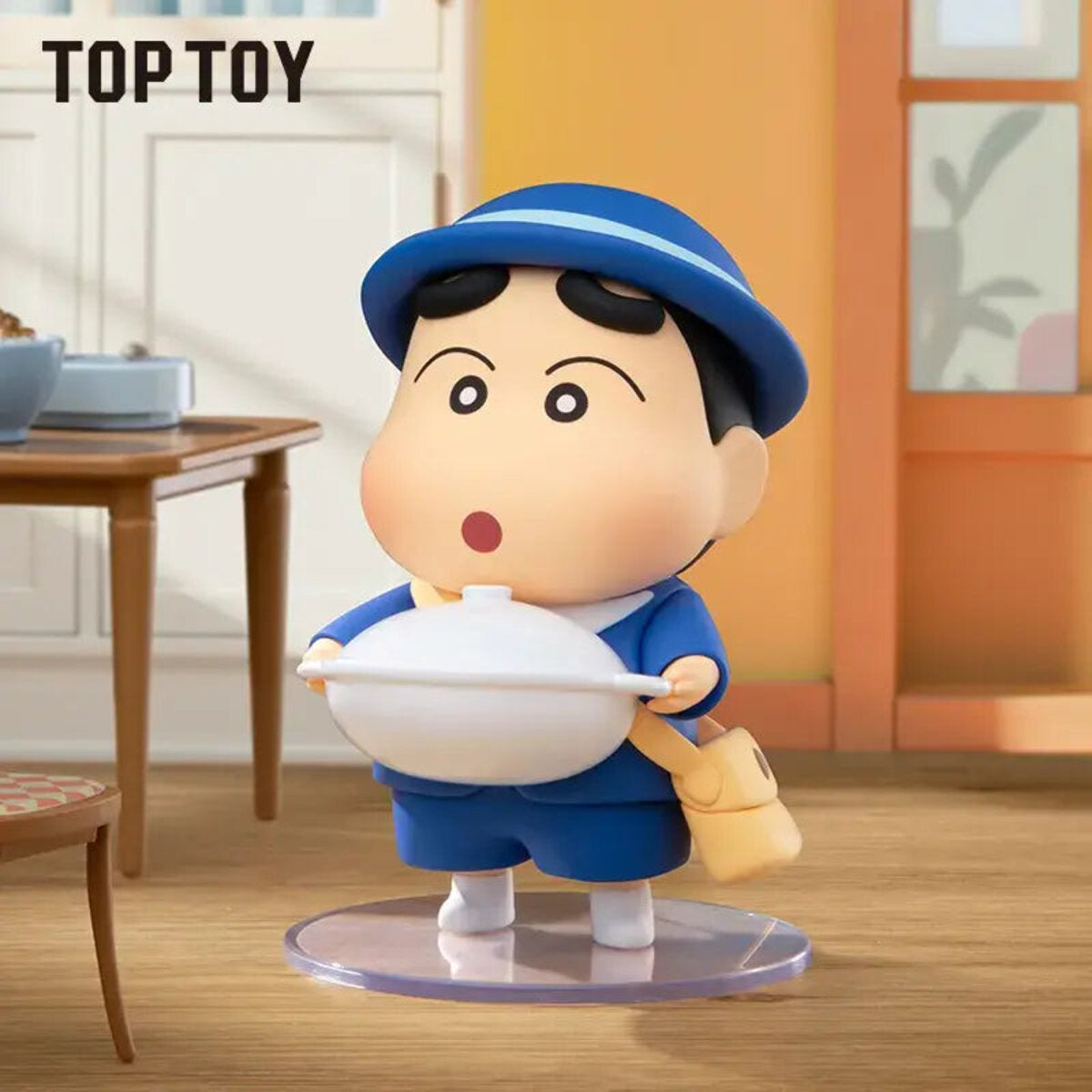 Crayon Shin-chan Retro Daily Life figure - kindergarten boy with rice bowl