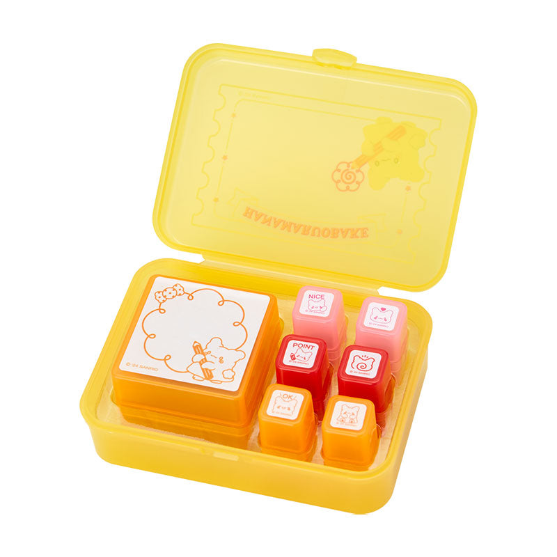 Sanrio Japan Hanamaruobake Stamp Set with Oil Ink - Kawaii Stationery KawaiiGiftLand