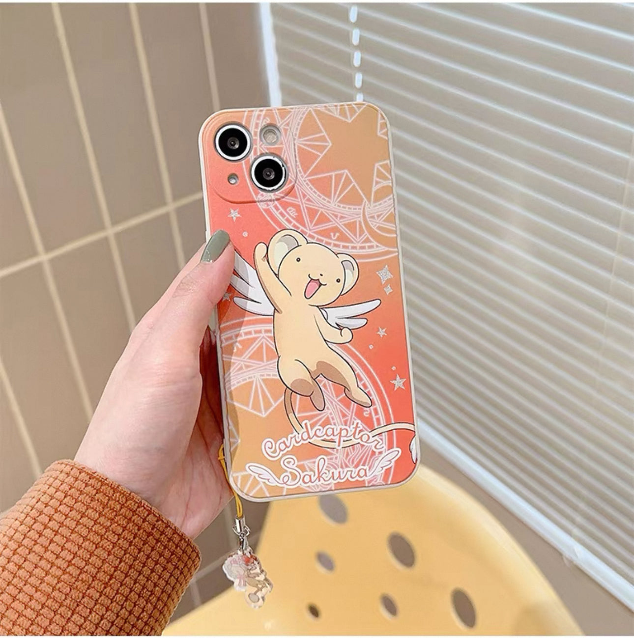 CardCaptorSakura Colourful White Case | Sakura Tomoyo Cerberus - iPhone Case 7 8 PLUS SE2 XS XR X 11 12 13 14 15 16 Pro Promax 12mini 13mini KawaiiGiftLand