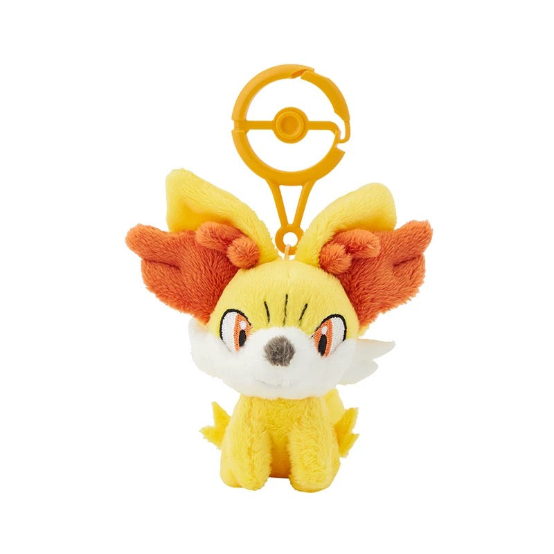 Japan Cartoon Pokemon Center Pokeball Keychain 6th & 7th Generation | Chespin Fennekin Froakie Rowlet Litten Popplio - Mascot Mini Plush Doll KawaiiGiftLand