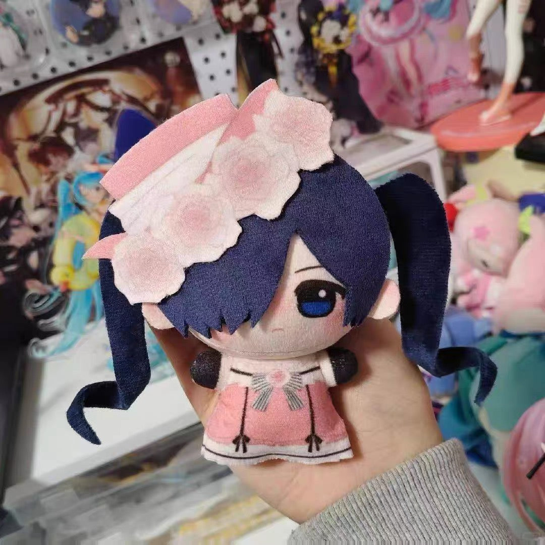 Japanese Anime Black Butler Kuro Shitsuji Keychain | Ciel Sebastian with Sound Cute Kawaii 10cm Nunu Doll - Cute Kawaii Item