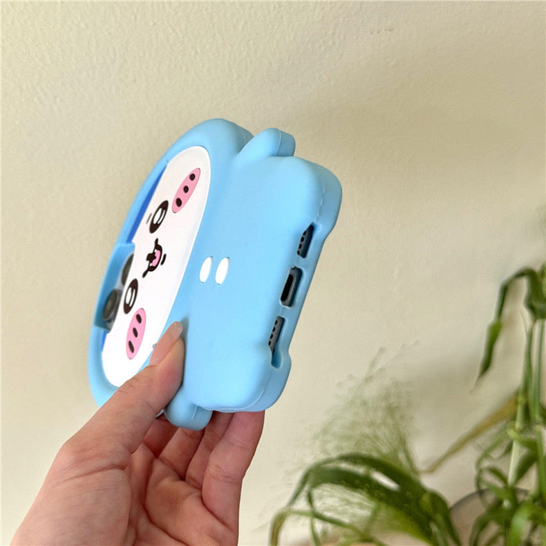 Japanese Cartoon ChiiKawa Pajamas Party Silicone | Hachiware Usagi - iPhone Case 15 14 13 12 11 Pro ProMax KawaiiGiftLand