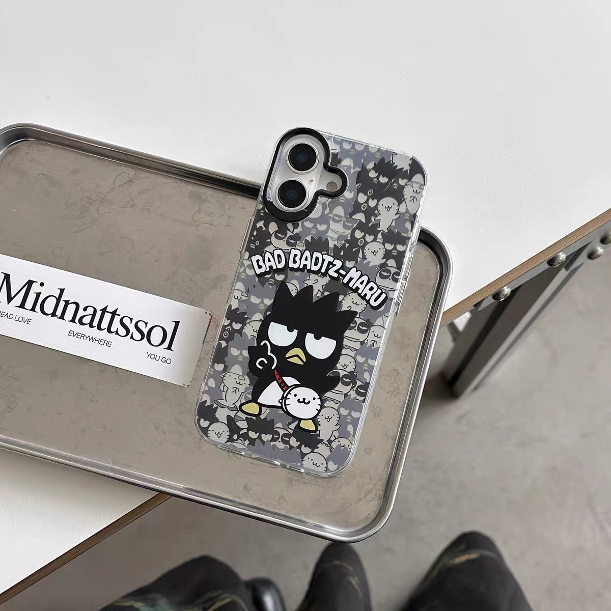Japanese Cartoon Phone Case | Laser Bad Badtz Maru XO Outing & Angle Little Twin Stars - iPhone CasePhone Case PLUS SE2 XS XR X 11 12 13 14 15 16 17 Pro Promax 12mini 13mini