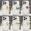 Japanese Cartoon Pokemon Matt & Silver Case Part2 | Psyduck Snorlax Gengar Piplup Rowlet Jirachi 6 Styles - iPhone Case PLUS SE2 XS XR X 11 12 13 14 15 16 16e 17 17e 18 Pro Promax 12mini 13mini