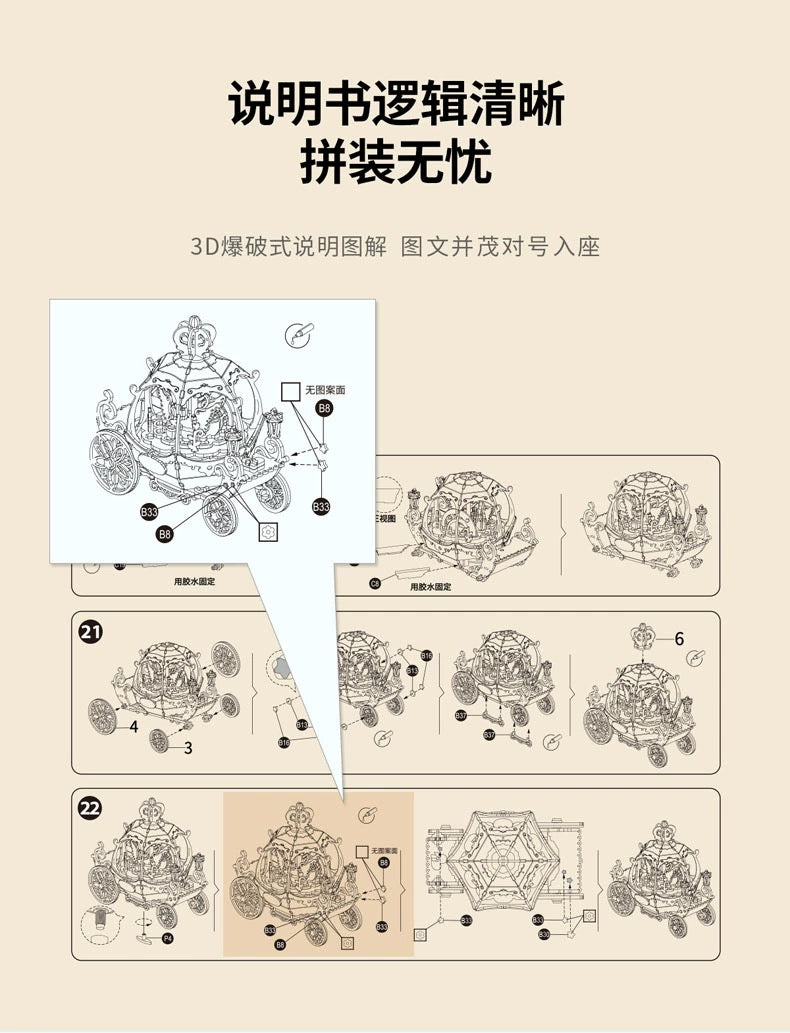 Craft Kits Wooden Music Box | Magic Fantasy Fairy Tale - DIY Handmade Mini World Miniature Gift