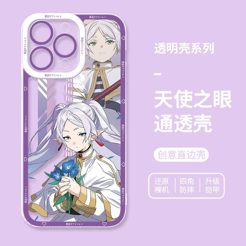 Japanese Anime FRIEREN Anime & Cute Purple Styles | Frieren 4 Styles - iPhone Case PLUS SE2 XS XR X 11 12 13 14 15 16 16e 17 17e Pro Promax 12mini 13mini