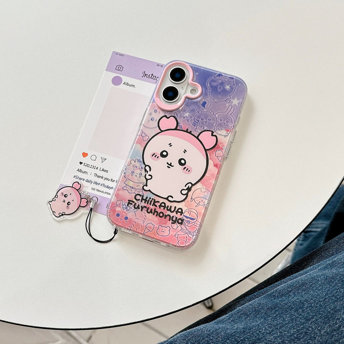 Japanese Cartoon iPhone Case with Strap | Laser Kurimanju Rakko Shisa Furuhonya - iPhone CasePhone Case 7 8 PLUS SE2 XS XR X 11 12 13 14 15 Pro Promax 12mini 13mini KawaiiGiftLand